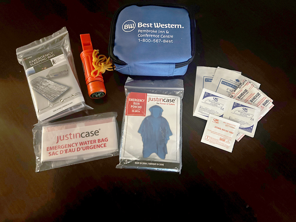 Snowmobile survival kit